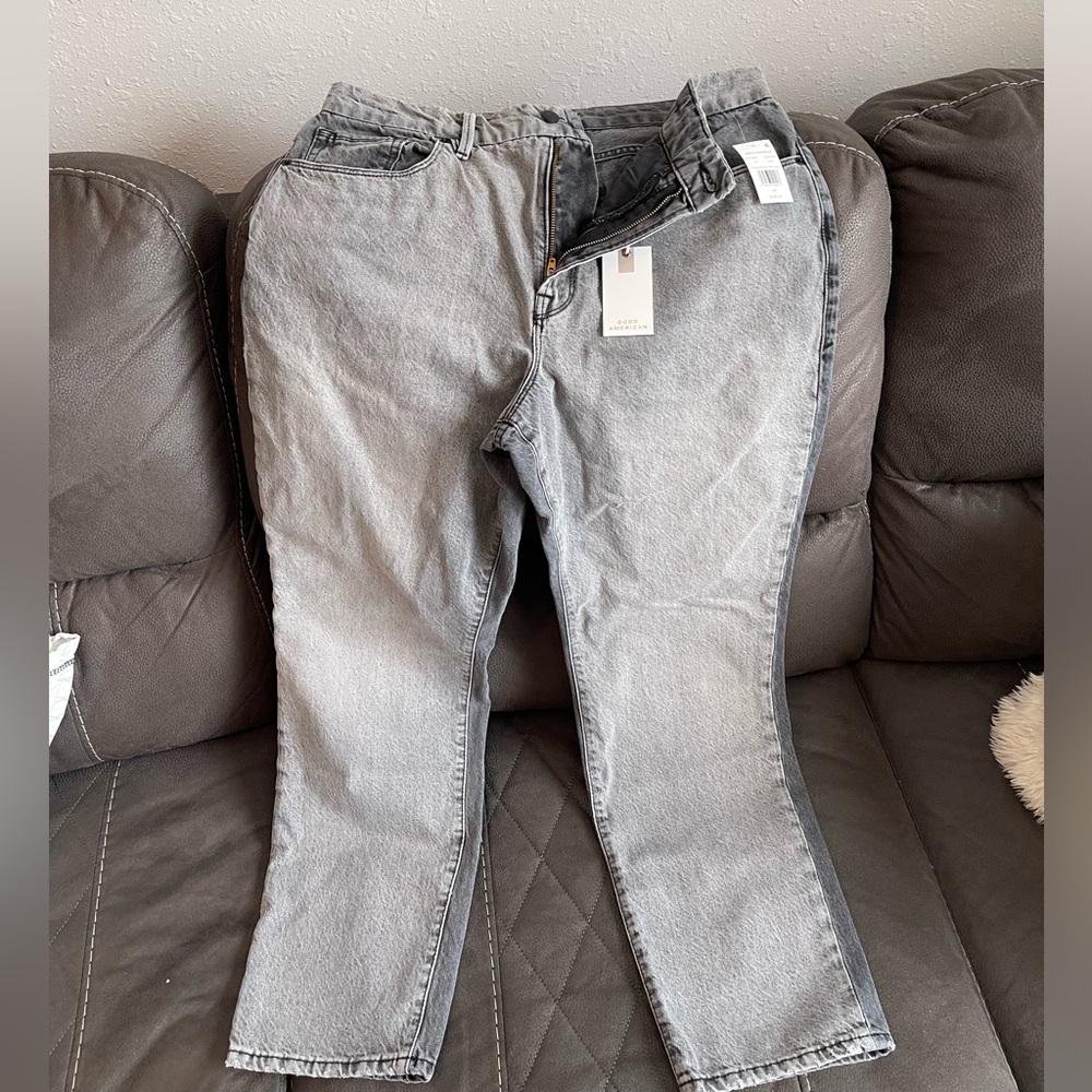 Good American Good Vintage straight leg Two tone jeans